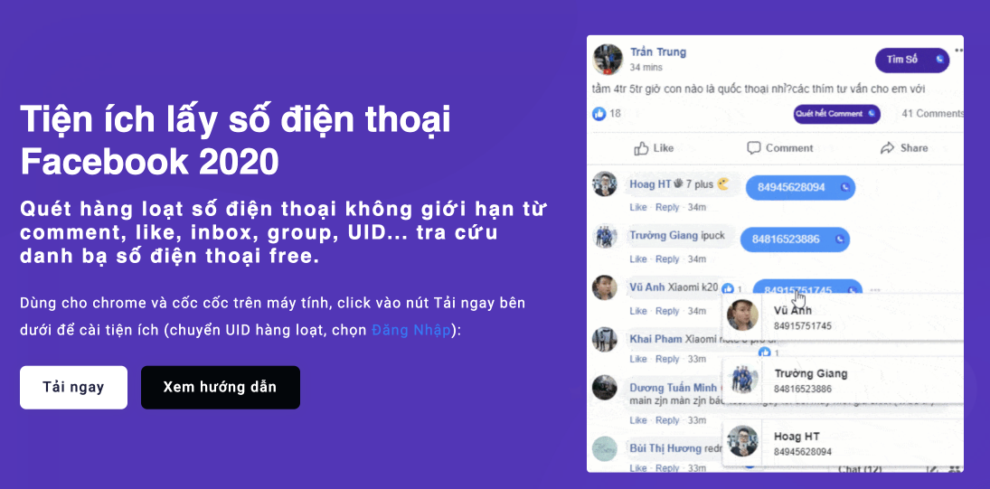 Cách tìm số điện thoại của một tài khoản Facebook bất kỳ