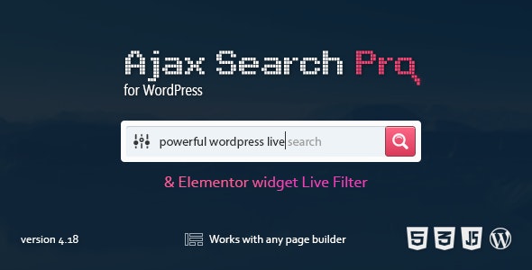 Download Free Ajax Search Pro 4.18.4 - Live WordPress Search & Filter Plugin